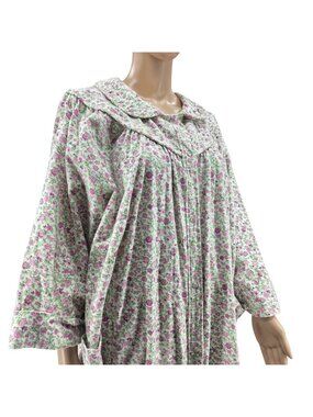 The Vermont Country Store Floral Cotton Nightgown Women's 2XL